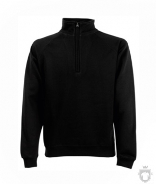 Sudaderas Fruit of the Loom Media cremallera color Black :: Ref: 36 Sudaderas Fruit of the Loom Media cremallera color Black :: Ref: 36