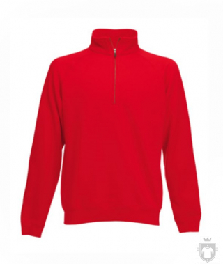 Sudaderas Fruit of the Loom Media cremallera color Red :: Ref: 40 Sudaderas Fruit of the Loom Media cremallera color Red :: Ref: 40