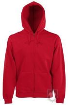 Sudaderas Fruit of the Loom Capucha cremallera color Red :: Ref: 40 Sudaderas Fruit of the Loom Capucha cremallera color Red :: Ref: 40