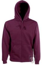 Sudaderas Fruit of the Loom Capucha cremallera color Burgundy :: Ref: 41 Sudaderas Fruit of the Loom Capucha cremallera color Burgundy :: Ref: 41