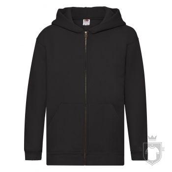 Sudaderas Fruit of the Loom Capucha cremallera kids color Black :: Ref: 36 Sudaderas Fruit of the Loom Capucha cremallera kids color Black :: Ref: 36