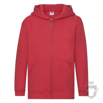 Sudaderas Fruit of the Loom Capucha cremallera kids color Red :: Ref: 40 Sudaderas Fruit of the Loom Capucha cremallera kids color Red :: Ref: 40