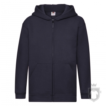 Sudaderas Fruit of the Loom Capucha cremallera kids color Deep Navy :: Ref: AZ Sudaderas Fruit of the Loom Capucha cremallera kids color Deep Navy :: Ref: AZ