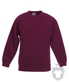 Sudaderas Fruit of the Loom Manga montada niños color Burgundy :: Ref: 41 Sudaderas Fruit of the Loom Manga montada niños color Burgundy :: Ref: 41
