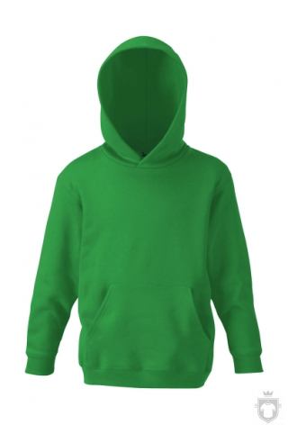 Sudaderas Fruit of the Loom Capucha Kids color Kelly Green :: Ref: 47 Sudaderas Fruit of the Loom Capucha Kids color Kelly Green :: Ref: 47