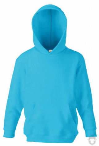 Sudaderas Fruit of the Loom Capucha Kids color Azure Blue :: Ref: ZU Sudaderas Fruit of the Loom Capucha Kids color Azure Blue :: Ref: ZU