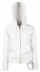 Sudaderas Fruit of the Loom Sudadera Capucha Cremallera W color White :: Ref: 30 Sudaderas Fruit of the Loom Sudadera Capucha Cremallera W color White :: Ref: 30