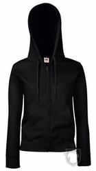 Sudaderas Fruit of the Loom Sudadera Capucha Cremallera W color Black :: Ref: 36 Sudaderas Fruit of the Loom Sudadera Capucha Cremallera W color Black :: Ref: 36