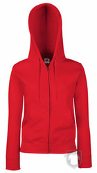 Sudaderas Fruit of the Loom Sudadera Capucha Cremallera W color Red :: Ref: 40 Sudaderas Fruit of the Loom Sudadera Capucha Cremallera W color Red :: Ref: 40