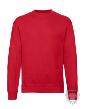 Sudaderas Fruit of the Loom Manga montada color Red :: Ref: 40 Sudaderas Fruit of the Loom Manga montada color Red :: Ref: 40