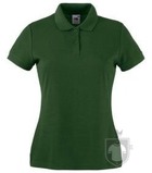 Polos Fruit of the Loom Poliester algodon W color Bottle Green :: Ref: 38 Polos Fruit of the Loom Poliester algodon W color Bottle Green :: Ref: 38