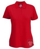 Polos Fruit of the Loom Poliester algodon W color Red :: Ref: 40 Polos Fruit of the Loom Poliester algodon W color Red :: Ref: 40
