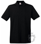 Polos Fruit of the Loom Piqué Premium color Black :: Ref: 36 Polos Fruit of the Loom Piqué Premium color Black :: Ref: 36