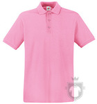 Polos Fruit of the Loom Piqué Premium color Light Pink :: Ref: 52 Polos Fruit of the Loom Piqué Premium color Light Pink :: Ref: 52