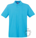 Polos Fruit of the Loom Piqué Premium color Azure Blue :: Ref: ZU Polos Fruit of the Loom Piqué Premium color Azure Blue :: Ref: ZU