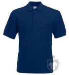 Polos Fruit of the Loom Bolsillo 65 35 color Navy :: Ref: 32 Polos Fruit of the Loom Bolsillo 65 35 color Navy :: Ref: 32