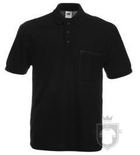 Polos Fruit of the Loom Bolsillo 65 35 color Black :: Ref: 36 Polos Fruit of the Loom Bolsillo 65 35 color Black :: Ref: 36