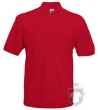 Polos Fruit of the Loom Bolsillo 65 35 color Red :: Ref: 40 Polos Fruit of the Loom Bolsillo 65 35 color Red :: Ref: 40