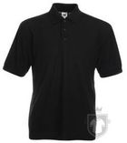 Polos Fruit of the Loom Poliester algodon color Black :: Ref: 36 Polos Fruit of the Loom Poliester algodon color Black :: Ref: 36