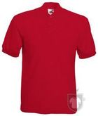 Polos Fruit of the Loom Poliester algodon color Red :: Ref: 40 Polos Fruit of the Loom Poliester algodon color Red :: Ref: 40
