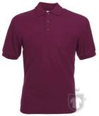 Polos Fruit of the Loom Poliester algodon color Burgundy :: Ref: 41 Polos Fruit of the Loom Poliester algodon color Burgundy :: Ref: 41