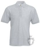 Polos Fruit of the Loom Poliester algodon color Heather Grey :: Ref: 94 Polos Fruit of the Loom Poliester algodon color Heather Grey :: Ref: 94