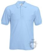 Polos Fruit of the Loom Poliester algodon color Sky Blue :: Ref: YT Polos Fruit of the Loom Poliester algodon color Sky Blue :: Ref: YT