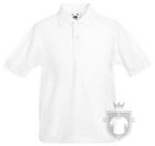 Polos Fruit of the Loom Poliester algodon K color White :: Ref: 30 Polos Fruit of the Loom Poliester algodon K color White :: Ref: 30