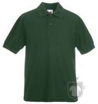 Polos Fruit of the Loom Poliester algodon K color Bottle Green :: Ref: 38 Polos Fruit of the Loom Poliester algodon K color Bottle Green :: Ref: 38