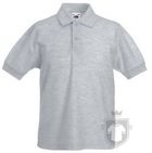 Polos Fruit of the Loom Poliester algodon K color Heather Grey :: Ref: 94 Polos Fruit of the Loom Poliester algodon K color Heather Grey :: Ref: 94