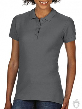 Polos Gildan Doble Piqué Softsyle W color charcoal :: Ref: 042 Polos Gildan Doble Piqué Softsyle W color charcoal :: Ref: 042