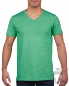 Camisetas Gildan Cuello V color Heather Irish Green :: Ref: 215 Camisetas Gildan Cuello V color Heather Irish Green :: Ref: 215
