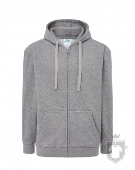 Sudaderas JHK Hooded Cremallera color Grey Melange :: Ref: GM Sudaderas JHK Hooded Cremallera color Grey Melange :: Ref: GM