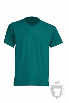 Camisetas JHK Urban V Heather color Bottle Green Heather :: Ref: BGH Camisetas JHK Urban V Heather color Bottle Green Heather :: Ref: BGH