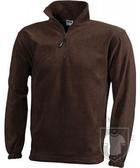 Chaquetas JN Half zip fleece color Brown :: Ref: brown Chaquetas JN Half zip fleece color Brown :: Ref: brown