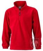 Chaquetas JN Half zip fleece color Red :: Ref: red Chaquetas JN Half zip fleece color Red :: Ref: red
