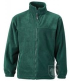 Chaquetas JN Full zip fleece tallas grandes color Dark green :: Ref: dark-green Chaquetas JN Full zip fleece tallas grandes color Dark green :: Ref: dark-green