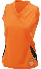 Camisetas JN Tirantes w color Orange - Black :: Ref: orange-black Camisetas JN Tirantes w color Orange - Black :: Ref: orange-black