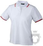 Polos JN Tipping w color White - Red :: Ref: white-red Polos JN Tipping w color White - Red :: Ref: white-red