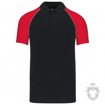 Polos Kariban Baseball color BlackandRed :: Ref: black-red Polos Kariban Baseball color BlackandRed :: Ref: black-red