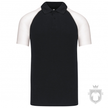 Polos Kariban Baseball color black-white :: Ref: black-white Polos Kariban Baseball color black-white :: Ref: black-white