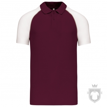 Polos Kariban Baseball color Bordeaux - White :: Ref: bordeaux-white Polos Kariban Baseball color Bordeaux - White :: Ref: bordeaux-white