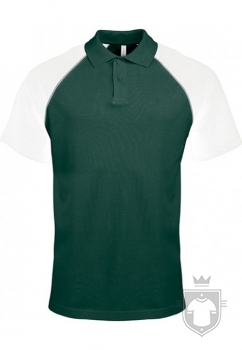 Polos Kariban Baseball color Forest Green - White :: Ref: forestgreen-white Polos Kariban Baseball color Forest Green - White :: Ref: forestgreen-white