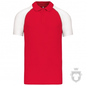 Polos Kariban Baseball color red-white :: Ref: red-white Polos Kariban Baseball color red-white :: Ref: red-white