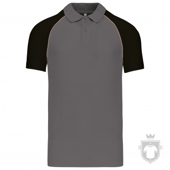 Polos Kariban Baseball color grey silver and Black :: Ref: slate-grey-black Polos Kariban Baseball color grey silver and Black :: Ref: slate-grey-black