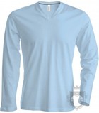 Camisetas Kariban Cuello pico ML color :: Ref: skyblue Camisetas Kariban Cuello pico ML color :: Ref: skyblue