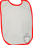 Baberos RTN Tena babero algodon color White - Red :: Ref: 032 Baberos RTN Tena babero algodon color White - Red :: Ref: 032