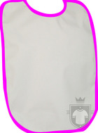 Baberos RTN Tena babero algodon color White - Fuchsia :: Ref: 212 Baberos RTN Tena babero algodon color White - Fuchsia :: Ref: 212