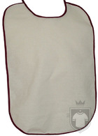 Baberos RTN Tena babero algodon color White - Brown :: Ref: 462 Baberos RTN Tena babero algodon color White - Brown :: Ref: 462