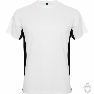 Camisetas Roly Tokio Bicolor color White - Black :: Ref: 0102 Camisetas Roly Tokio Bicolor color White - Black :: Ref: 0102